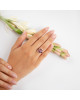 Inel Aur 18k Diamante, Ametist,Granat,Turmalina Roz DERUVO