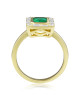 Inel Aur 18k Diamante, Smarald DERUVO