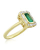 Inel Aur 18k Diamante, Smarald DERUVO