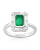 Inel Aur 18k Diamante, Smarald DERUVO 