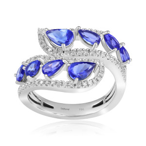 Inel Aur 18k Diamante, Tanzanite DERUVO