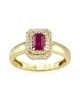 Inel Aur 18k Diamante, Rubin DERUVO Inel Aur 18k Diamante, Rubin DERUVO