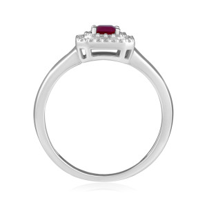 Inel Aur 18k Diamante, Rubin DERUVO