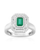 Inel Aur 18k Diamante, Smarald DERUVO Inel Aur 18k Diamante, Smarald DERUVO