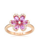 Inel Aur 18k Diamante, Safire Roz DERUVO