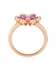 Inel Aur 18k Diamante, Safire Roz DERUVO