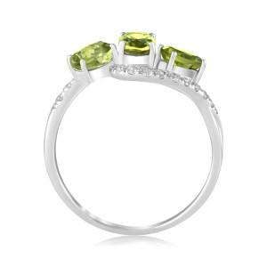 Inel Aur 18k Diamante, Peridot DERUVO