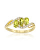 Inel Aur 18k Diamante, Peridot DERUVO