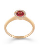 Inel Aur 18k Diamante, Turmalina Roz DERUVO 53