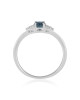 Inel Aur 18k Diamante, London Blue Topaz DERUVO