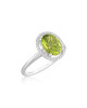 Inel Aur 18k Diamante, Peridot DERUVO