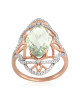 Inel Aur 18k Diamante, Ametist Verde  DERUVO 