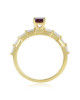 Inel Aur 18k Diamante, Rodolit DERUVO Inel Aur 18k Diamante, Rodolit DERUVO
