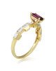 Inel Aur 18k Diamante, Rodolit DERUVO Inel Aur 18k Diamante, Rodolit DERUVO