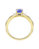 Inel Aur 18k Diamante, Tanzanit DERUVO