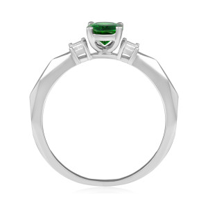 Inel Aur 18k Diamante, Tsavorit DERUVO