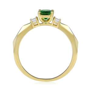 Inel Aur 18k Diamante, Tsavorit DERUVO