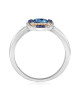 Inel Aur 18k Diamante, Safire, London Blue Topaz DERUVO