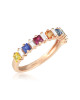 Inel Aur 18k Diamante, Rubin, Safire Multicolore DERUVO