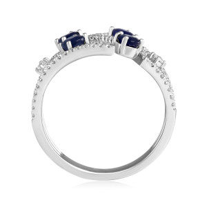 Inel Aur 18k Diamante, Safire DERUVO