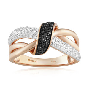 Inel Aur 18k Diamante, Diamante Negre DERUVO