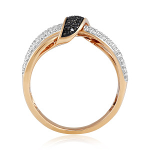 Inel Aur 18k Diamante, Diamante Negre DERUVO