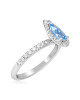 Inel Aur 18k Diamante, Aquamarin DERUVO Inel Aur 18k Diamante, Aquamarin DERUVO