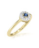 Inel Aur 18k Diamante, Safir DERUVO