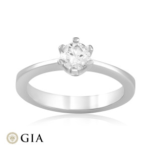 Inel Logodna Aur 18k Diamant GIA BLANCO'S