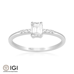Inel Logodna Aur 18k Diamant IGI BLANCO'S