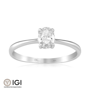 Inel Logodna Aur 18k Diamant IGI BLANCO'S