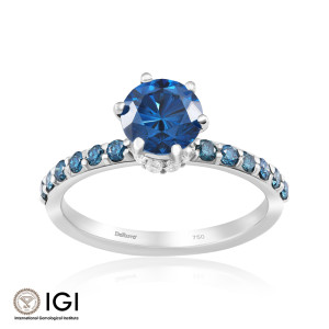 Inel Logodna Aur 18k Diamante Albastre, Diamante IGI DERUVO