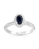 Inel Aur 18k Diamante, Safir DERUVO