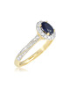 Inel Aur 18k Diamante, Safir DERUVO