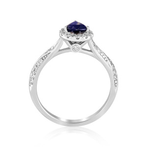 Inel Aur 18k Diamante, Safir DERUVO