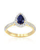 Inel Aur 18k Diamante, Safir DERUVO