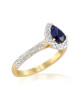 Inel Aur 18k Diamante, Safir DERUVO