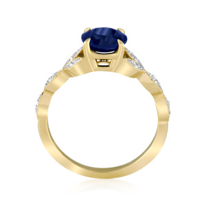 Inel Aur 18k Diamante, Safir DERUVO