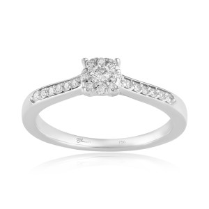 Inel Logodna Aur 18k Diamante BLANCO'S