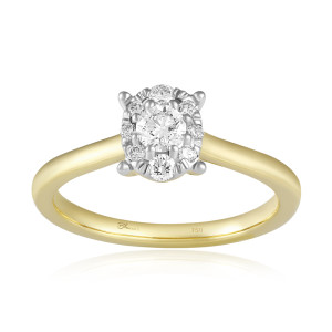 Inel Logodna Aur 18k Diamante BLANCO'S