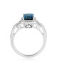 Inel Aur 18k London Blue Topaz, Safire Albe DERUVO 