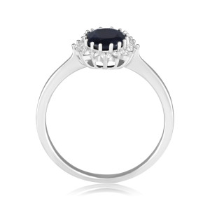Inel Aur 18k Diamante, Safir DERUVO