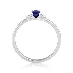 Inel Aur 18k Diamante, Safir DERUVO