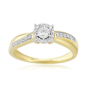 Inel Logodna Aur 18k Diamante BLANCO'S