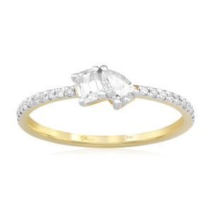 Inel Logodna Toi et Moi Aur 18k Diamante BLANCO'S