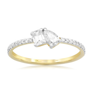 Inel Logodna Toi et Moi Aur 18k Diamante BLANCO'S