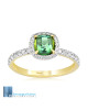 Inel Aur 18k Diamante, Turmalina Verde DERUVO