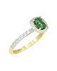 Inel Aur 18k Diamante, Turmalina Verde DERUVO