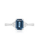 Inel Aur 18k Diamante, London Blue Topaz DERUVO
