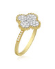 Inel Trifoi Aur 18k Diamante BLANCO'S